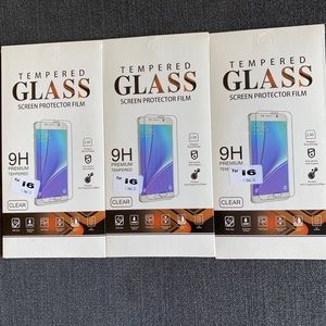 (Pack of 3) Tempered glass screen protectors for Apple iPhone 6